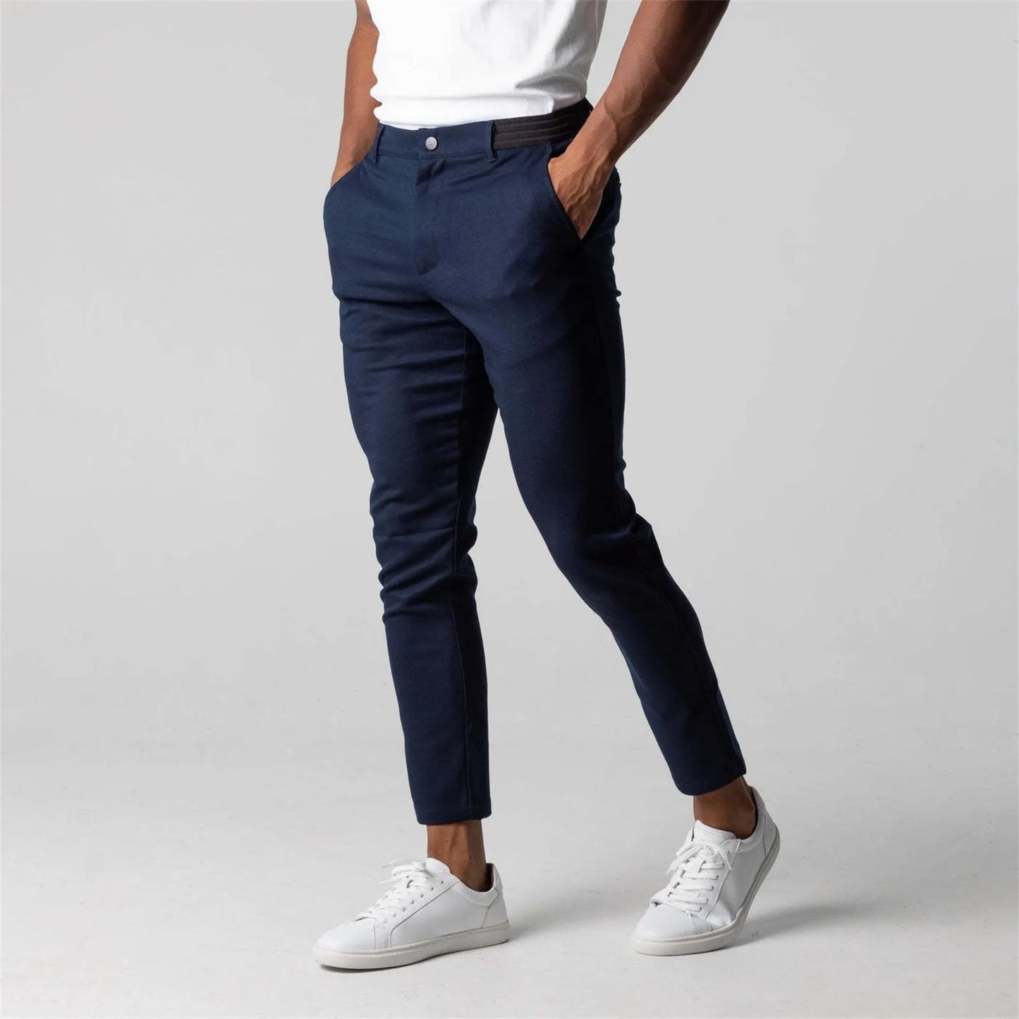 Anton heren chino blauw